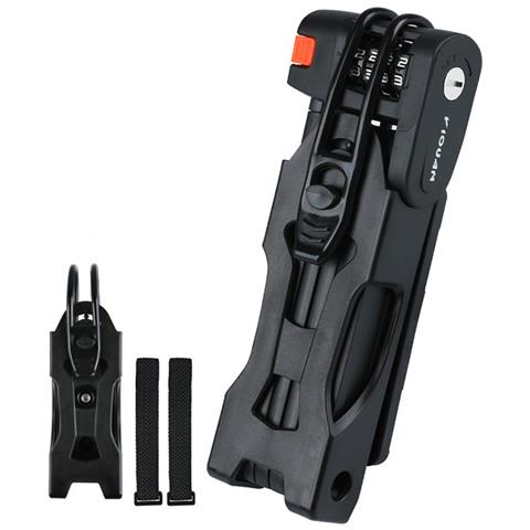 Lucchetto Pieghevole Per Bicicletta Con Codice - Nero - Foto 4