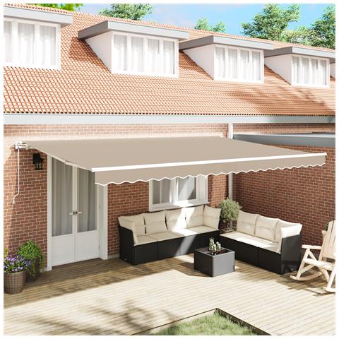 Tenda Ritirabile Automatizzata  Beige 500x300 cm, Tessuto di ricambio per tenda  da 5x3 m beige - Foto 2