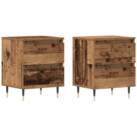 Comodini 2 pcs Legno Vecchio 40x35x50 cm Legno Ingeneered - Foto 1