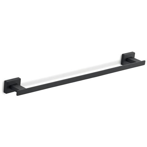 Portasalviette Cm 45 Da Muro In Acciaio Inox E Cromall 4421-45 Serie Atena Nero Opaco - Foto 1