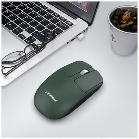 Mouse Wireless 2.4g + Bluetooth Dual Mode, Click Silenzioso, Rotella Di Scorrimento In Metallo Green - Foto 4