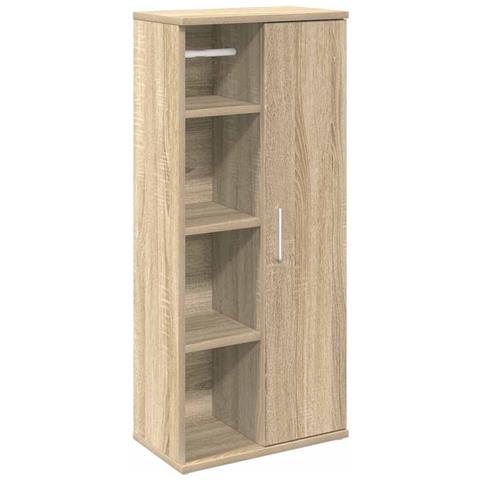 Mobile da Bagno con Portarotolo Rovere Sonoma 39x22x90 cm - Foto 1