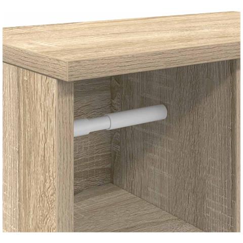 Mobile da Bagno con Portarotolo Rovere Sonoma 39x22x90 cm - Foto 9