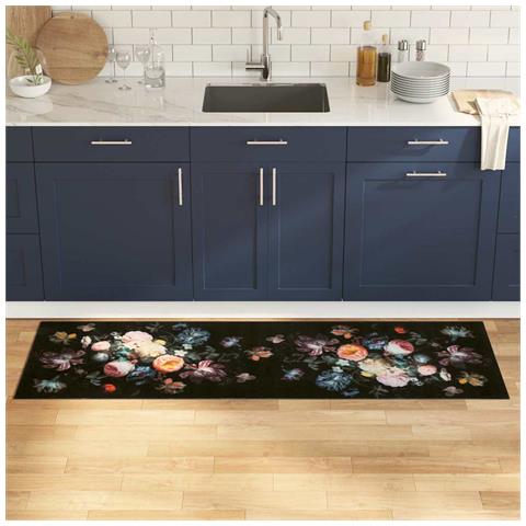 Tappetino da Cucina Floral Fiori 60 x 180 cm Velluto - Foto 2