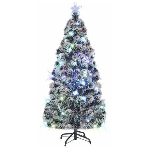 Albero Di Natale Preilluminato Con Supporto E Led 150 Cm Fibra Ottica - Foto 2