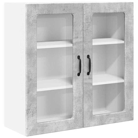 Pensile cucina Grigio cemento 80 x 31 x 80 cm Legno multistrato - Foto 1