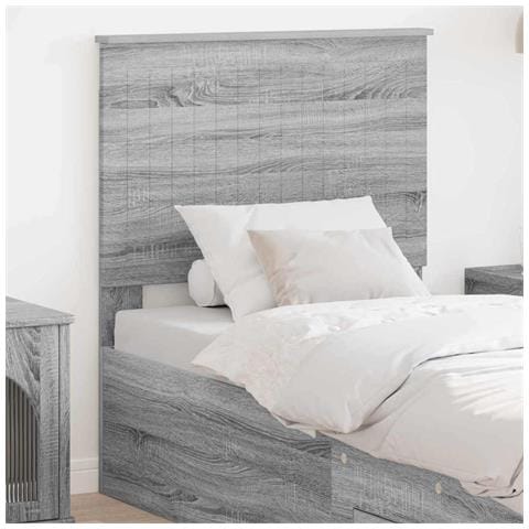 Testiera con testiera Grigio Sonoma 80 cm Legno multistrato - Foto 2