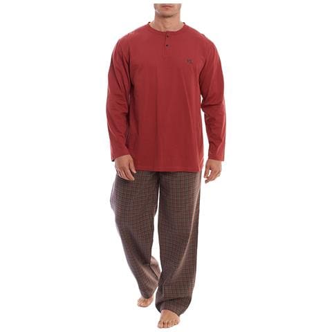 Pigiama Da Uomo In Cotone A Maniche Lunghe Klp8 - Foto 1