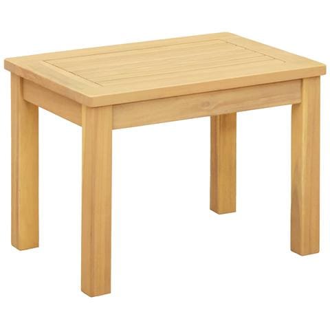 Tavolino da salotto Acacia chiaro 50 x 35 x 36 cm - Foto 1