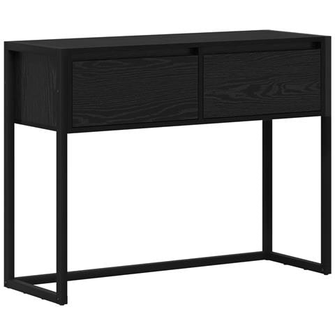 Tavolino Rovere Nero 100 x 36 x 75 cm Legno multistrato - Foto 1