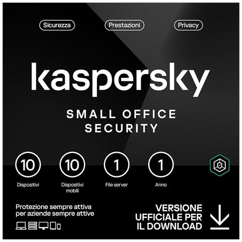 1PZ SMALL OFFICE SECURITY - PC / MAC / ANDROID / IOS-10 UTENTI- 1 SERVER - 1 ANNO - Foto 1