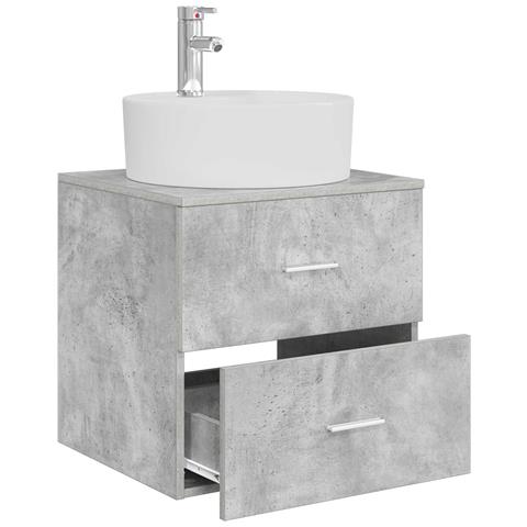 Mobile Lavabo da Parete Grigio Cemento 49,5 x 44,5 x 65 cm - Foto 2