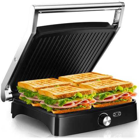 Grill a contatto ABC19A. 2000 W. apertura 180. argento - Foto 1