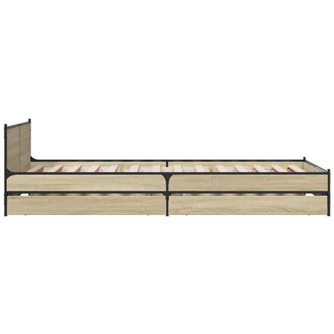 Struttura letto con testata con ruota Rovere Sonoma 80 x 200 cm - Foto 10