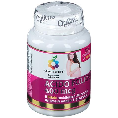 Colours of Life Acido Folico 400 mcg 120 Compresse 350 mg - Foto 5