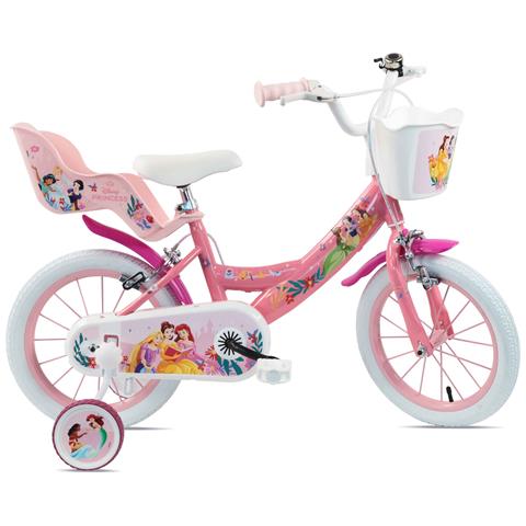 Princess 12'', Bicicletta Per Bambini, Adatta A Bambini Tra I 3 E I 5 Anni, Per Altezza Tra 85 E 105 Cm, Cestino E Portabambola - Foto 1