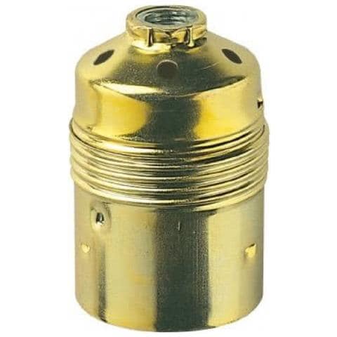 2141 - Portalampada E27 M10x1 Cm+cp / lisc Ottone - Foto 2