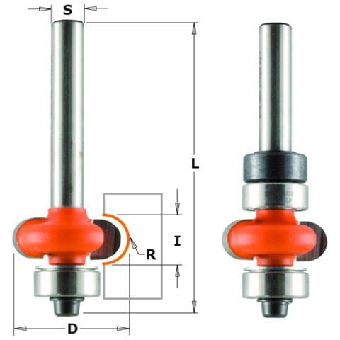 Fresa Mezzo Tondo Convesso C/cusc. Hw Z2 S=6 D=22.7 R=5 762.050.11 - Foto 1