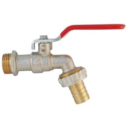 'rubinetto Irrigazione 1/4 cromato Raccordo Al Naso Maniglia / arrivo 20 x 27  (3/4 "")  - naso 26 x 34  (1) / cromato - Foto 2