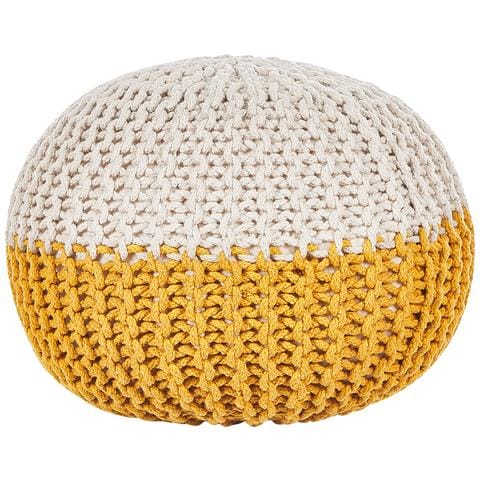 Pouf Giallo / Beige 50 X 35 Cm Conrad - Foto 24