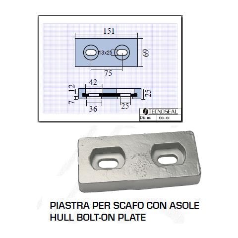 Piastra Scafo Con Asole 151 69 25 75 13x25 1.520 - Foto 1
