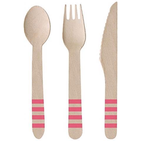 Set 24 Posate Legno-fenicottero Flamingo Paradise Multicolore 7am9903329 - Foto 1