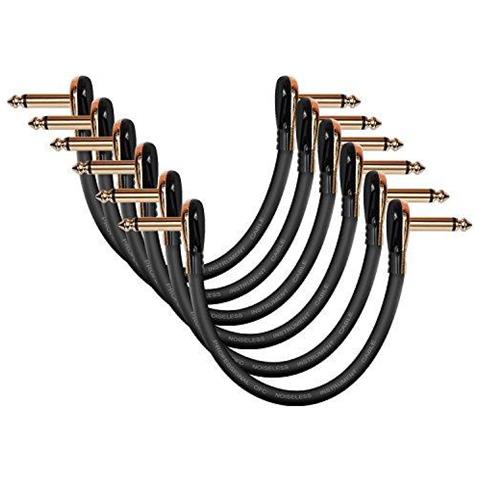 Chitarra Cavi Patch Angolo Retto 15 Cm 14 Cavi Strumenti Per Effect Pedals 6 Pacchetti - Foto 1