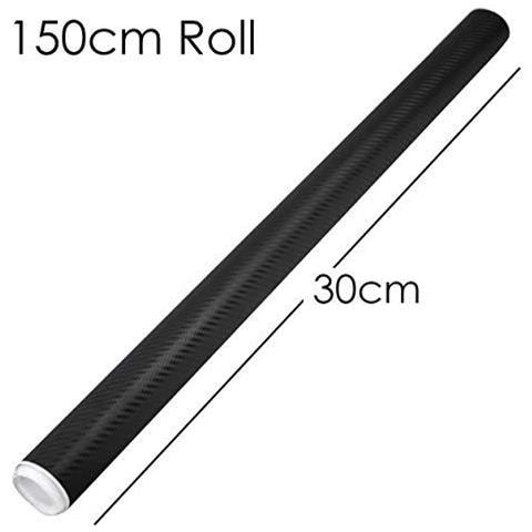 Fibra Carbonio 3d Dellinvolucro Del Vinile Adesivo Foglio Rotolo Per Auto Furgoni Moto Ecc - 1500 X 300 Mm - Nero - Per Interni Esterni - Texture 3d - Foto 2