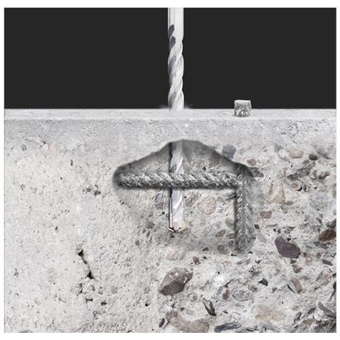 261512, Martello perforatore, Calcestruzzo cellulare, Cemento, Arenaria, Pietra, Argento, Scatola da appendere - Foto 2