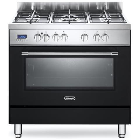 Cucina Elettrica PRO 96 MA 5 Fuochi a Gas Forno Elettrico Multifunzione Ventilato Classe A Dimensioni 90 x 60 cm Colore Inox / Nero Antracite Serie Professional - Foto 1