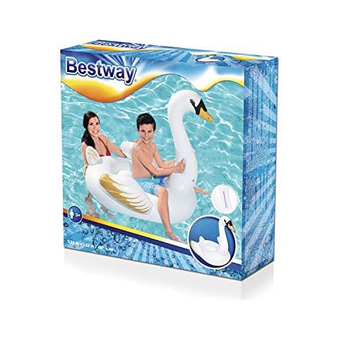 41123 galleggiante da piscina e da spiaggia Oro, Bianco Gonfiabile cavalcabile Vinile - Foto 2