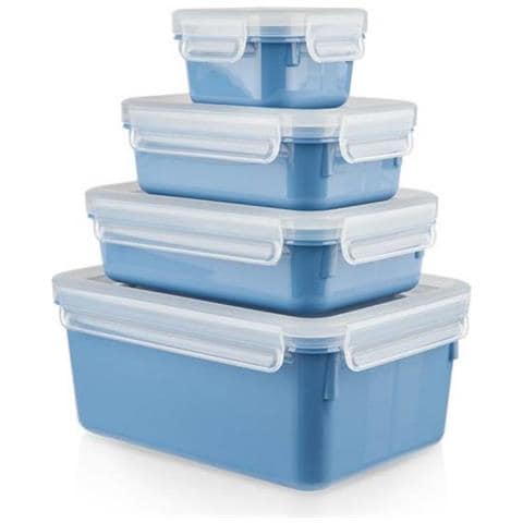 Clip & Close Rettangolare Set Blu 4 Pz - Foto 1