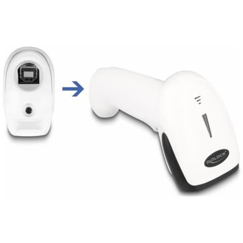 90587 Lettore Di Codici A Barre Lettore Di Codici A Barre Portatile 1d / 2d Cmos Bianco - Foto 2