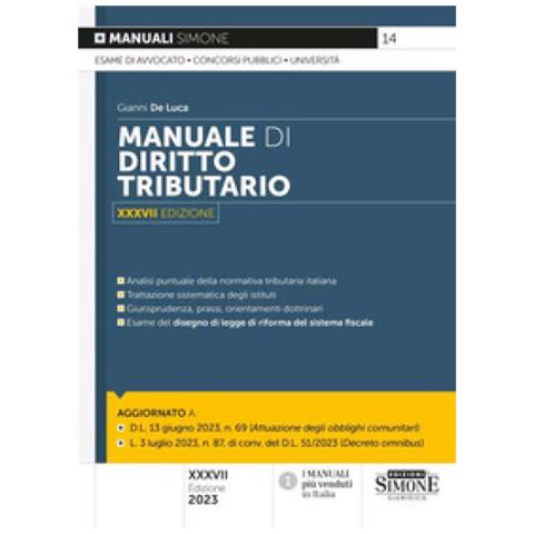 Gianni De Luca - Manuale Di Diritto Tributario - Foto 1