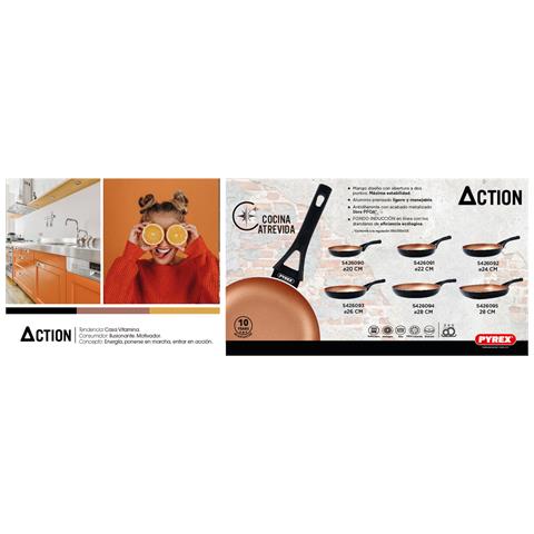 Padella Griglia Liscia Action Quadrato Metallo Ø 28 Cm - Foto 4