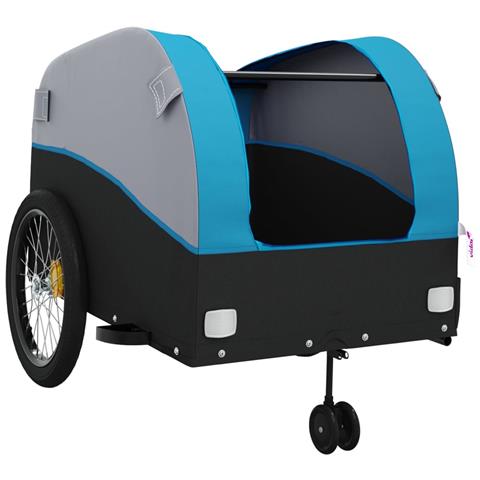 Rimorchio Da Bici Nero E Blu 45 Kg In Ferro - Foto 10
