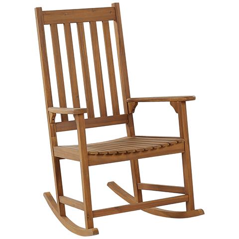 Sedia A Dondolo Legno Chiaro Bojano - Foto 2