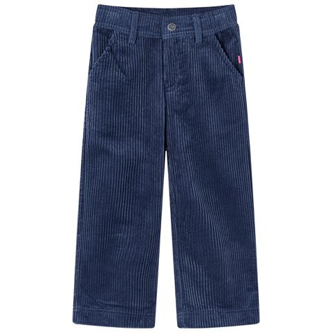 Pantaloni Da Bambino In Velluto A Coste Blu Marino 140 - Foto 1
