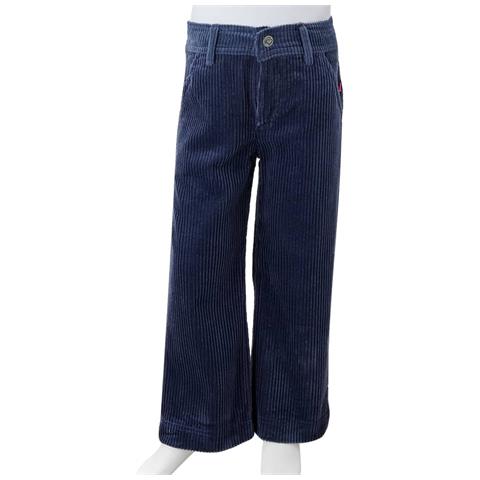 Pantaloni Da Bambino In Velluto A Coste Blu Marino 140 - Foto 8