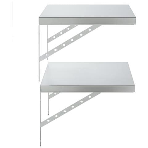 Mensole A Muro 2 Pz 50x40 Cm Argento In Acciaio Inossidabile - Foto 9