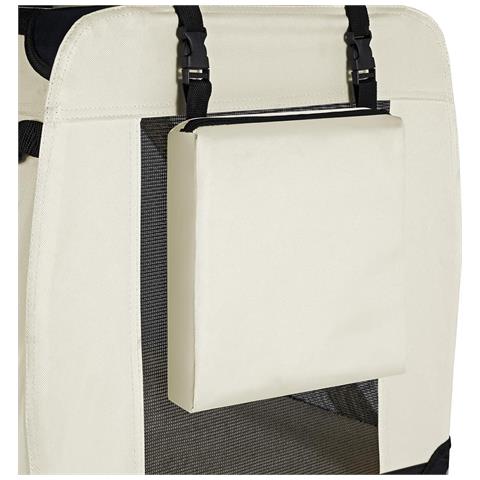 Trasportino Per Cani E Gatti, Trasportino Per Animali Domestici Taglia S Gabbia Pieghevole Cani E Gatti, Dimensioni L50xp34xh36 (beige) - Foto 2