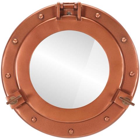 Specchio Da Parete Design Oblò 30 Cm In Alluminio E Vetro - Foto 2