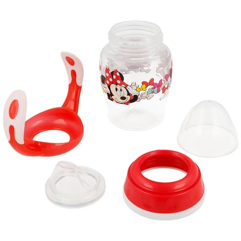 Tazza Da Viaggio Originale Minnie Da 250 Ml In Plastica Per Bambini, Facile Da Lavare E Riutilizzabile, Con Ugello E Manici Facili Da Usare. - Foto 5