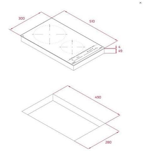 Piano cottura IZC 32600 MST a induzione da 31 cm 2 zone Cottura Colore Nero - Foto 2