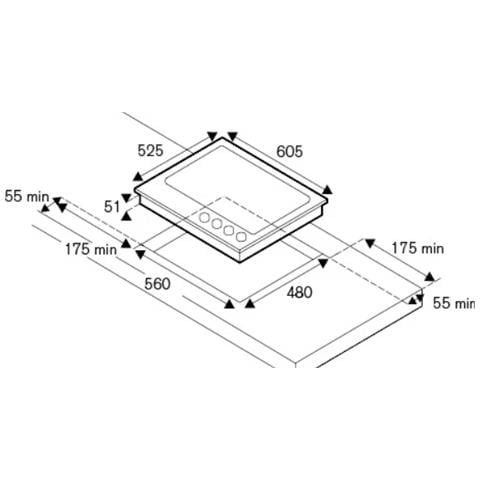 Piano Cottura P604LMODGNE a Gas 4 Zone Cottura da 60 cm Colore Nero - Foto 4