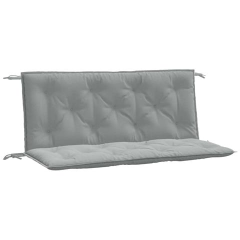 Cuscini Panca Giardino 2pz Grigio Chiaro Mélange 120x50x7cm - Foto 2