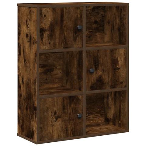 Libreria Rovere Fumo 60x24x76,5 Cm In Legno Multistrato - Foto 2