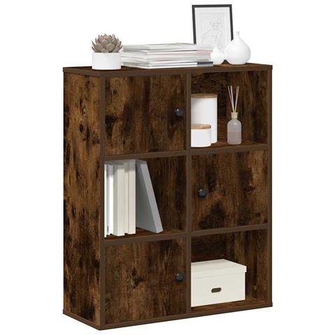 Libreria Rovere Fumo 60x24x76,5 Cm In Legno Multistrato - Foto 1