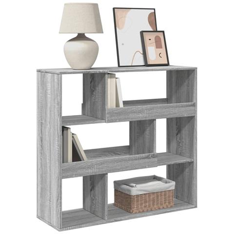 Libreria Grigio Sonoma 100x33x94,5 Cm In Truciolato - Foto 3