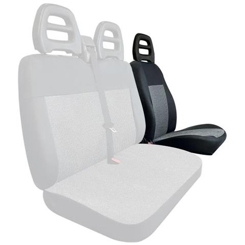 Coprisedile Lato Guida Per Furgoni Tg. Sp24/sp25 Tess. Misto Cotone Nero - Foto 1